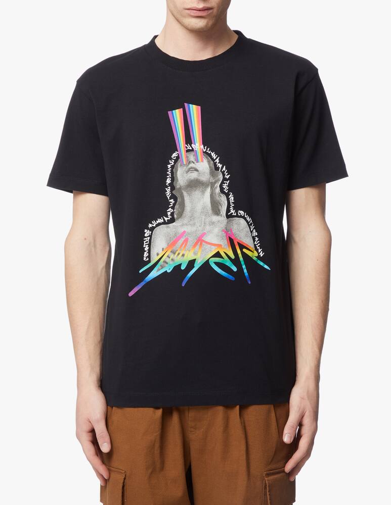 Marcelo Burlon Maglietta regular louder - nero - immagine 1 Marcelo Burlon Maglietta regular louder - nero - immagine 1