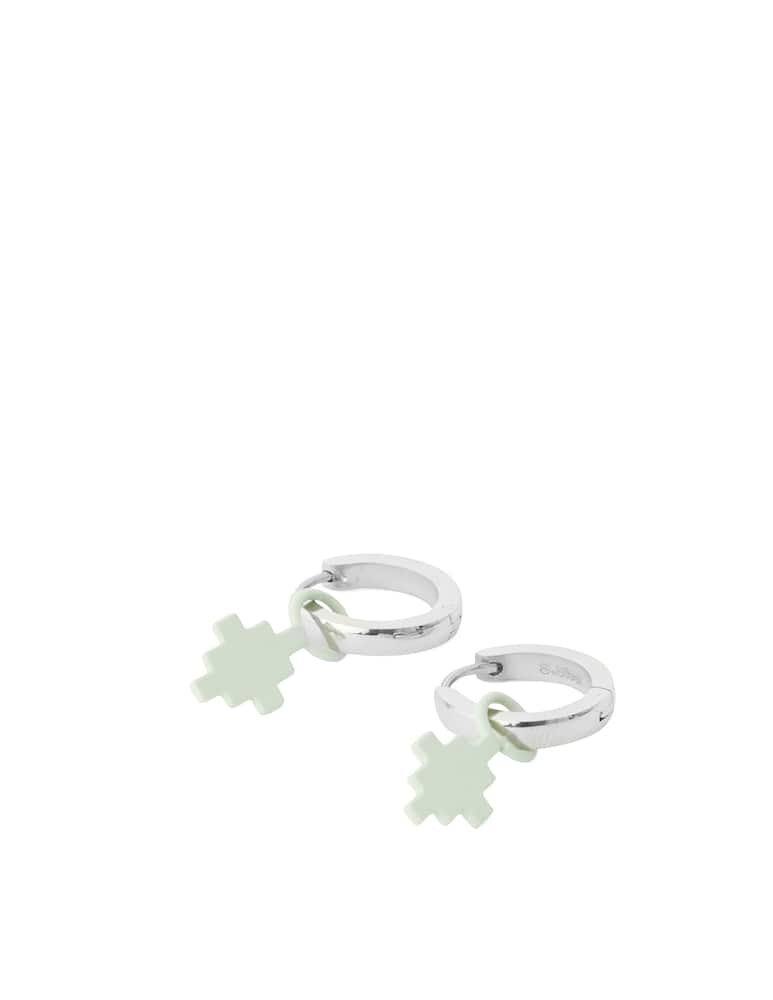 rinascente Marcelo Burlon Orecchini intrecciati pendenti bicolor - argento