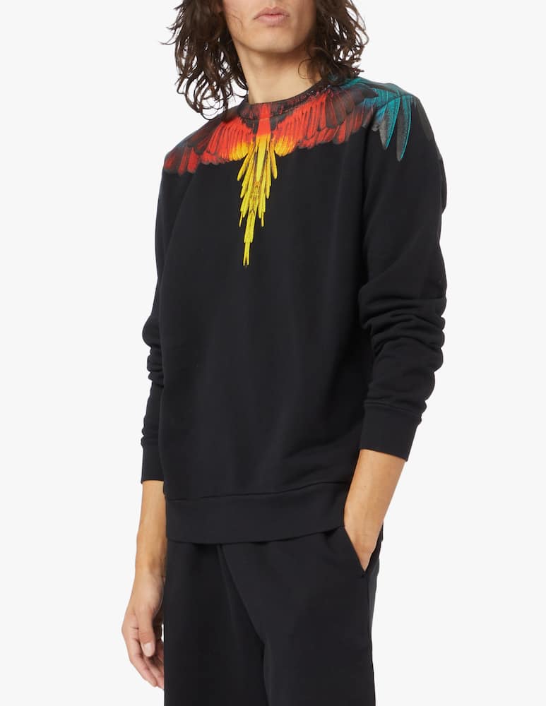 rinascente Marcelo Burlon Icon wings roundneck sweatshirt - black