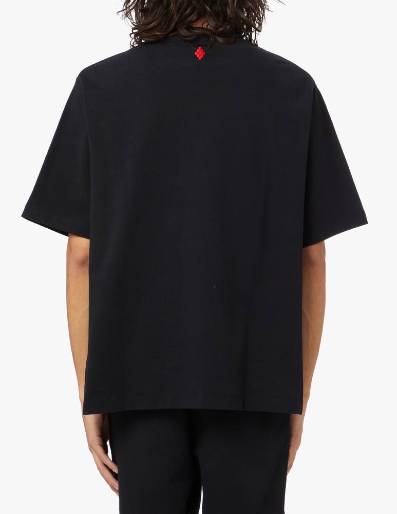 rinascente Marcelo Burlon Maglietta over feathers necklace - nero