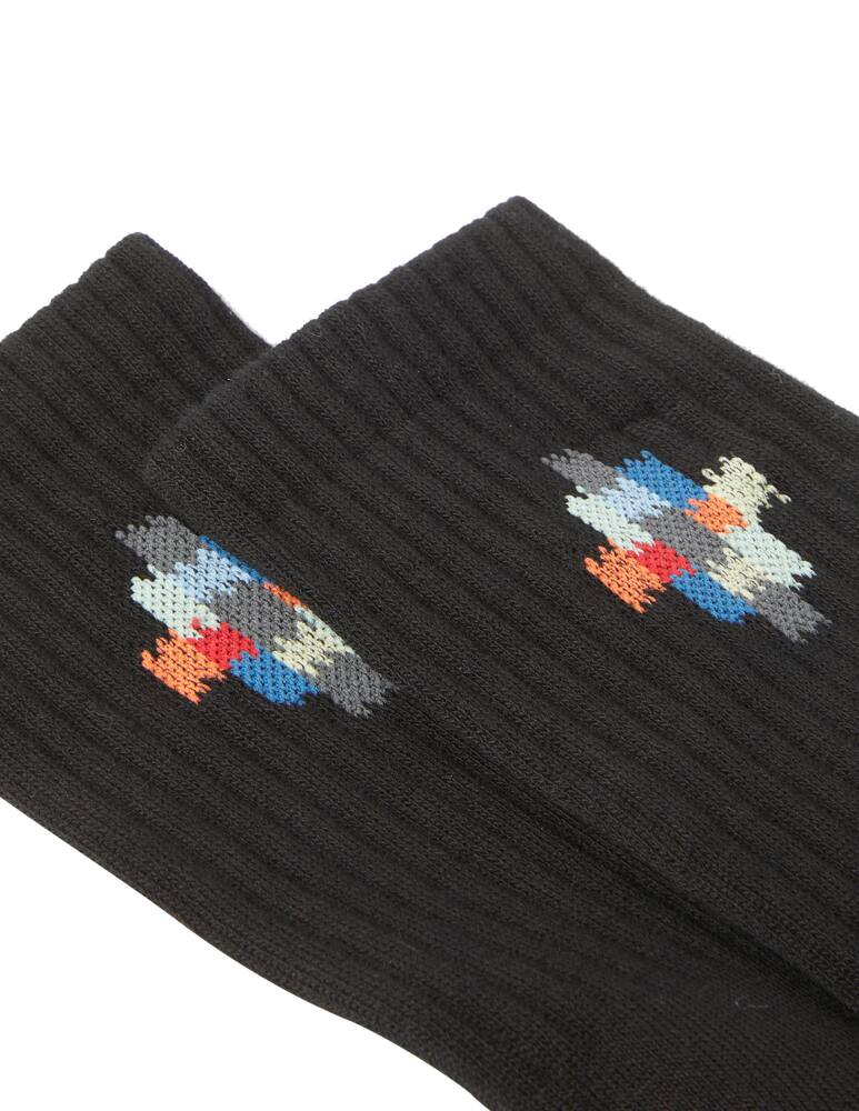 rinascente Marcelo Burlon Colourful cross short socks - black