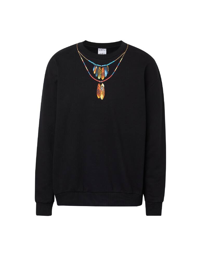 rinascente Marcelo Burlon Felpa girocollo in cotone chain - nero