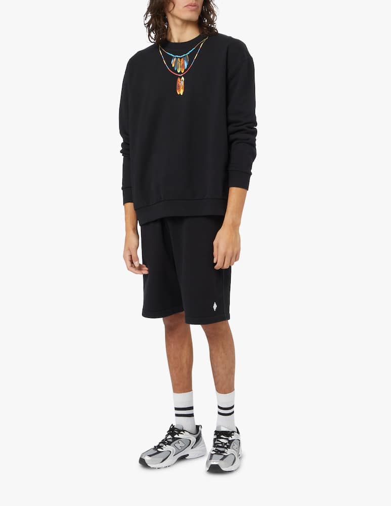 rinascente Marcelo Burlon Felpa girocollo in cotone chain - nero