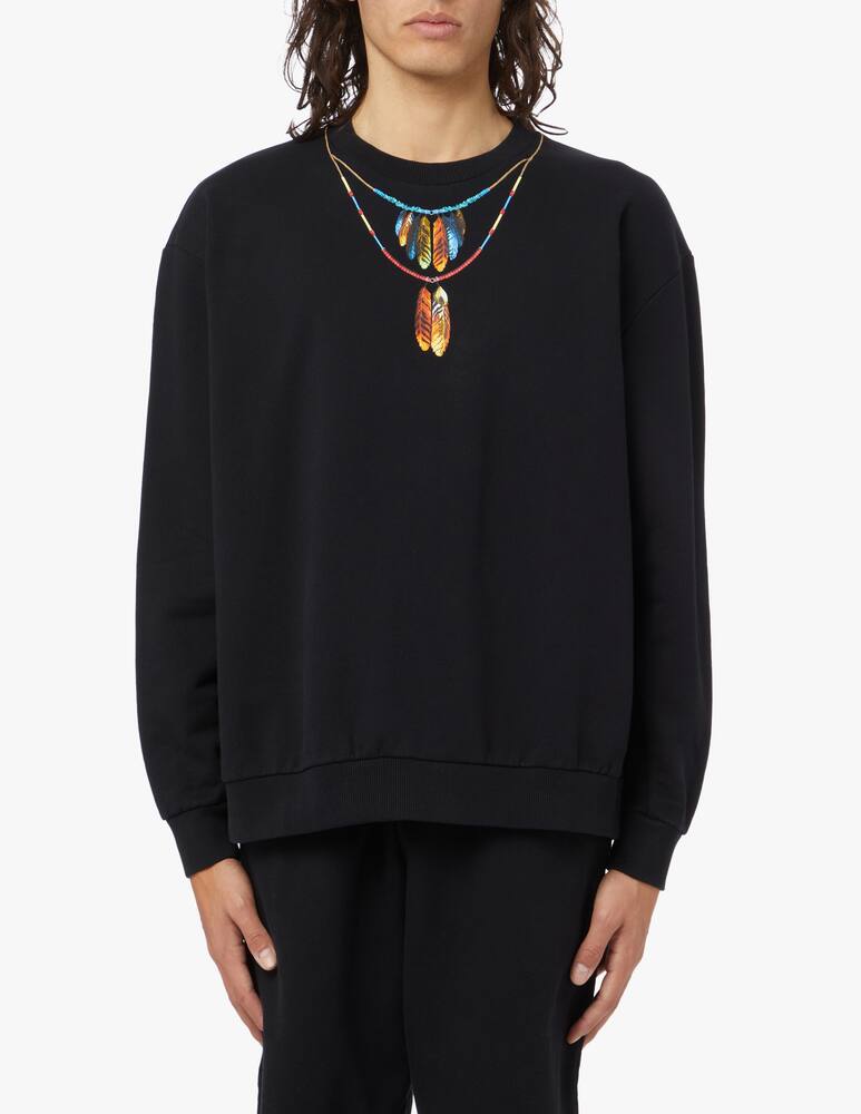 rinascente Marcelo Burlon Felpa girocollo in cotone chain - nero
