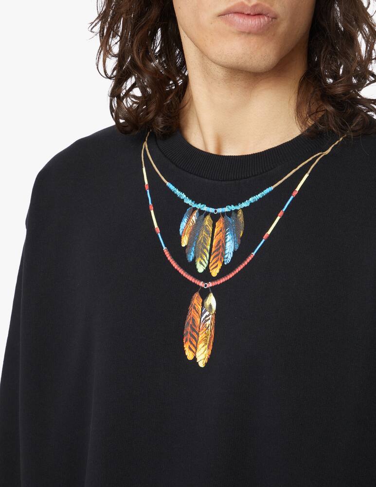 rinascente Marcelo Burlon Felpa girocollo in cotone chain - nero