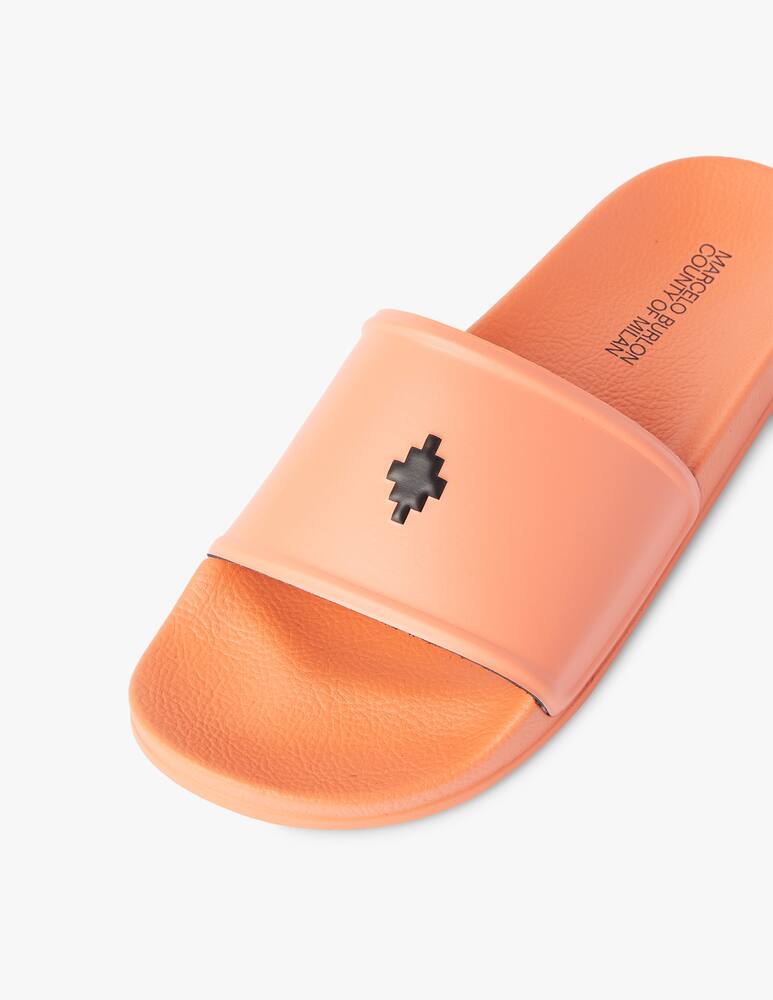rinascente Marcelo Burlon Pool slide cross orange - multi