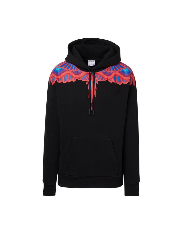 rinascente Marcelo Burlon Felpa con cappuccio ali curve - nero