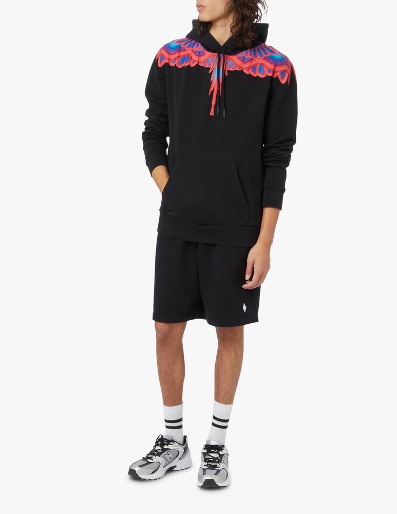 rinascente Marcelo Burlon Felpa con cappuccio ali curve - nero