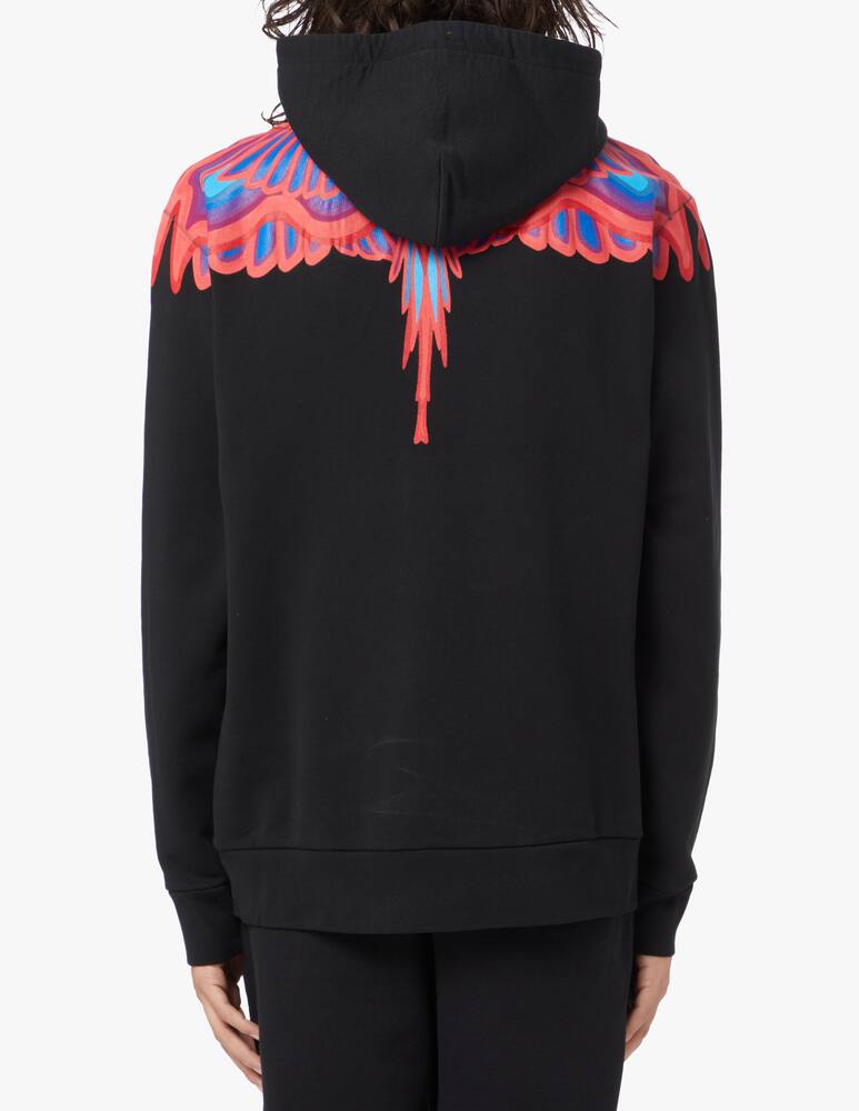 rinascente Marcelo Burlon Felpa con cappuccio ali curve - nero
