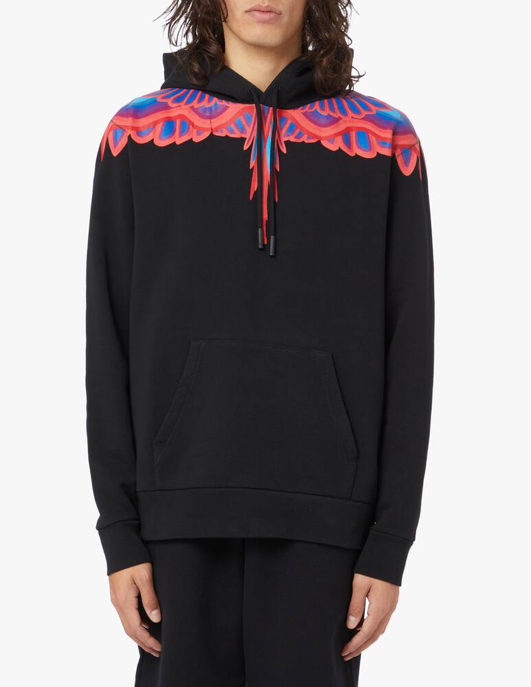 rinascente Marcelo Burlon Felpa con cappuccio ali curve - nero