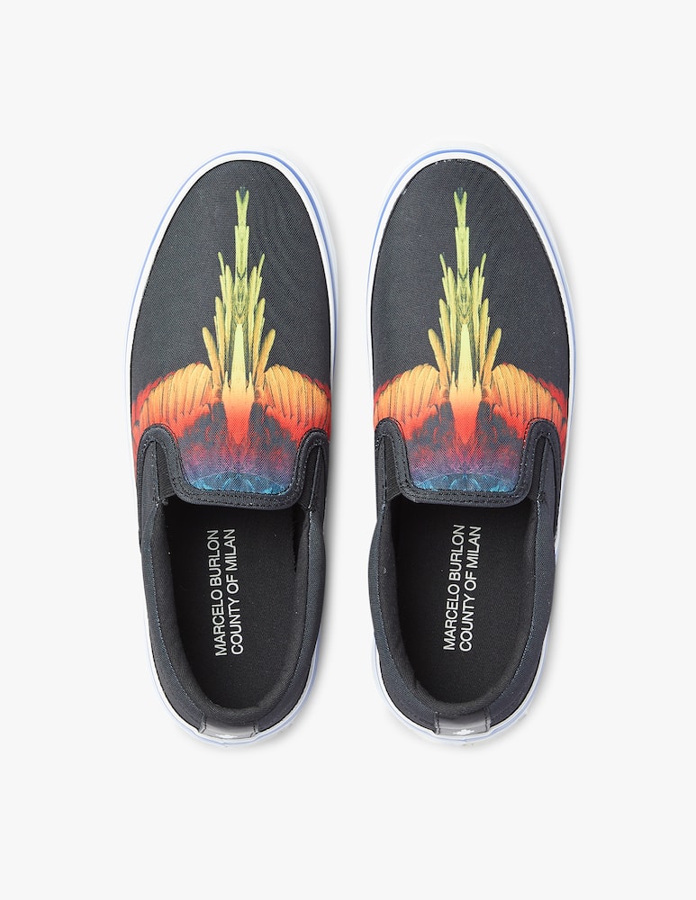 rinascente Marcelo Burlon Snakers slip on con ali - multicolor