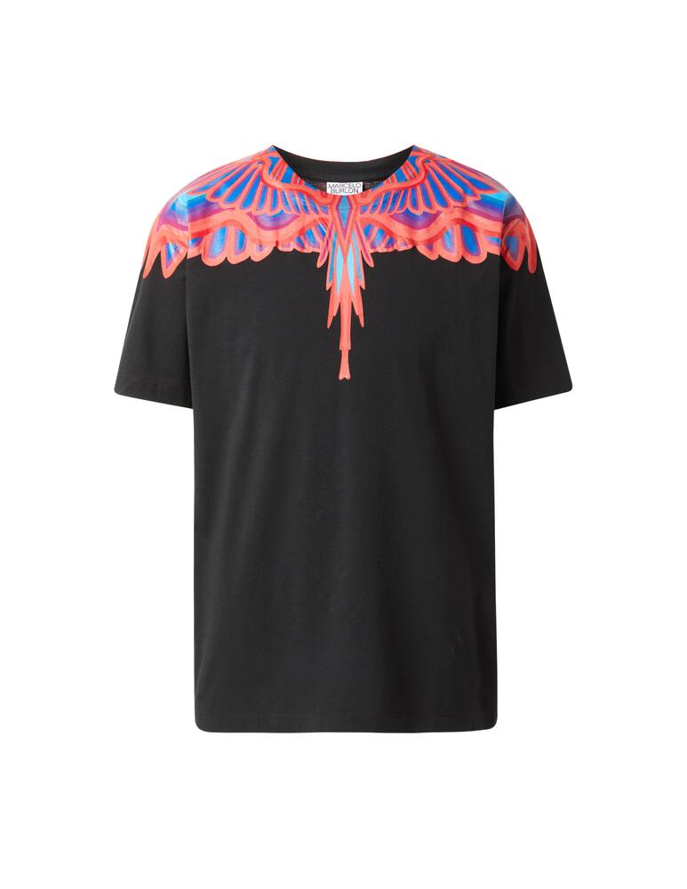 rinascente Marcelo Burlon Maglietta regular curves wings - nero