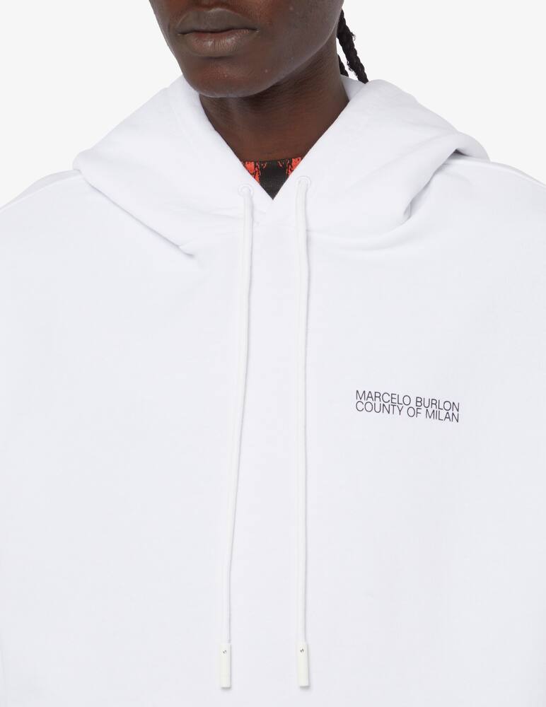rinascente Marcelo Burlon Felpa con cappuccio tempera cross