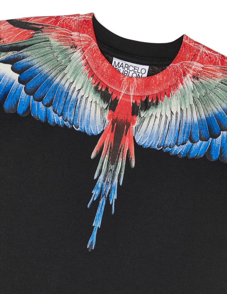 rinascente Marcelo Burlon Multicolor wings t-shirt - Nero