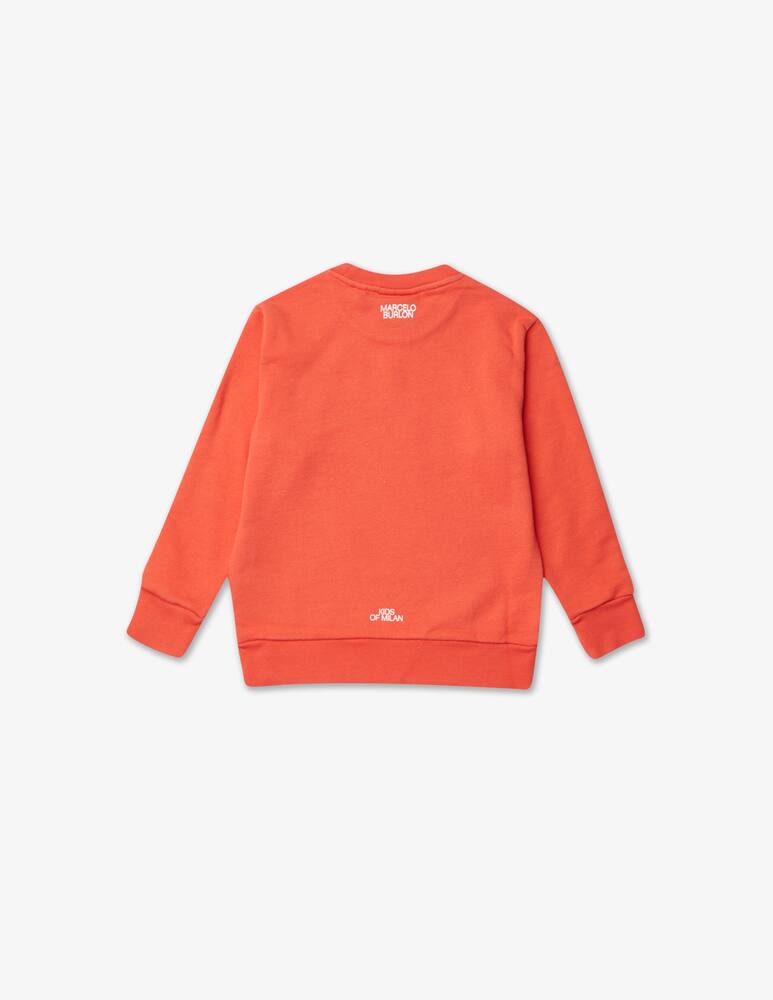 rinascente Marcelo Burlon Feathers necklace crewneck sweatshirt - Rosso