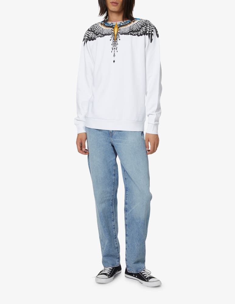 rinascente Marcelo Burlon Grizzly wings regular crewneck - White