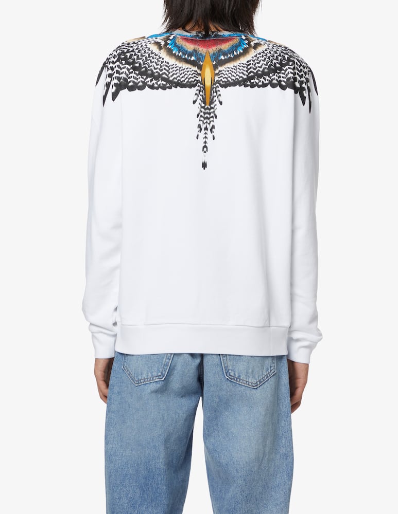 rinascente Marcelo Burlon Grizzly wings regular crewneck - White