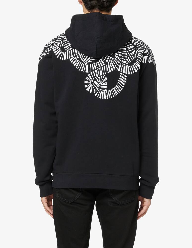 rinascente Marcelo Burlon Felpa con cappuccio regular snake wings - Nero