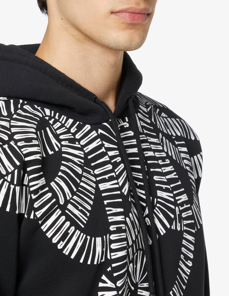 rinascente Marcelo Burlon Felpa con cappuccio regular snake wings - Nero