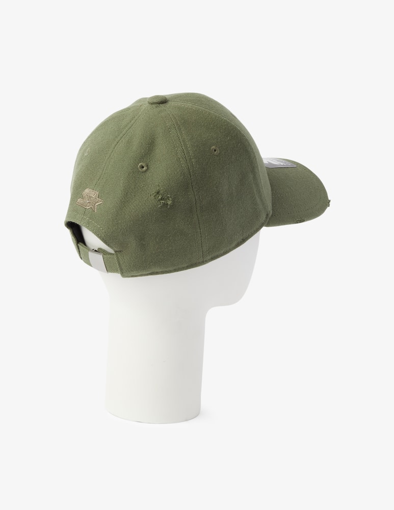 rinascente Marcelo Burlon Cross distress baseball cap - Olive