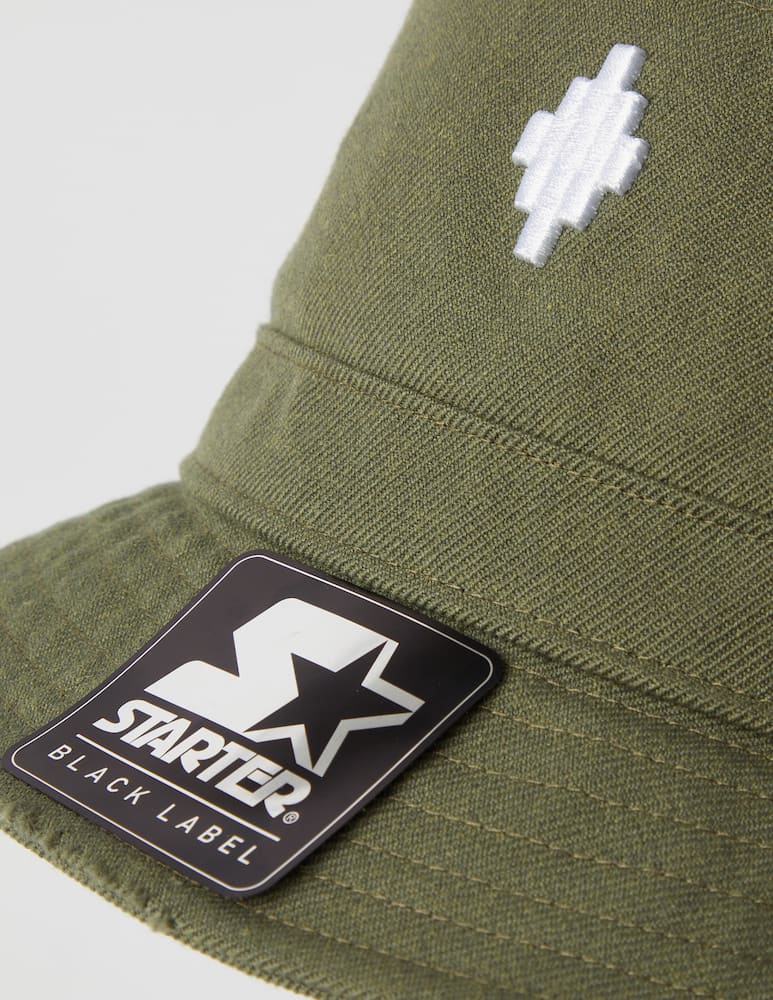 rinascente Marcelo Burlon Cappello bucket distress - Verde