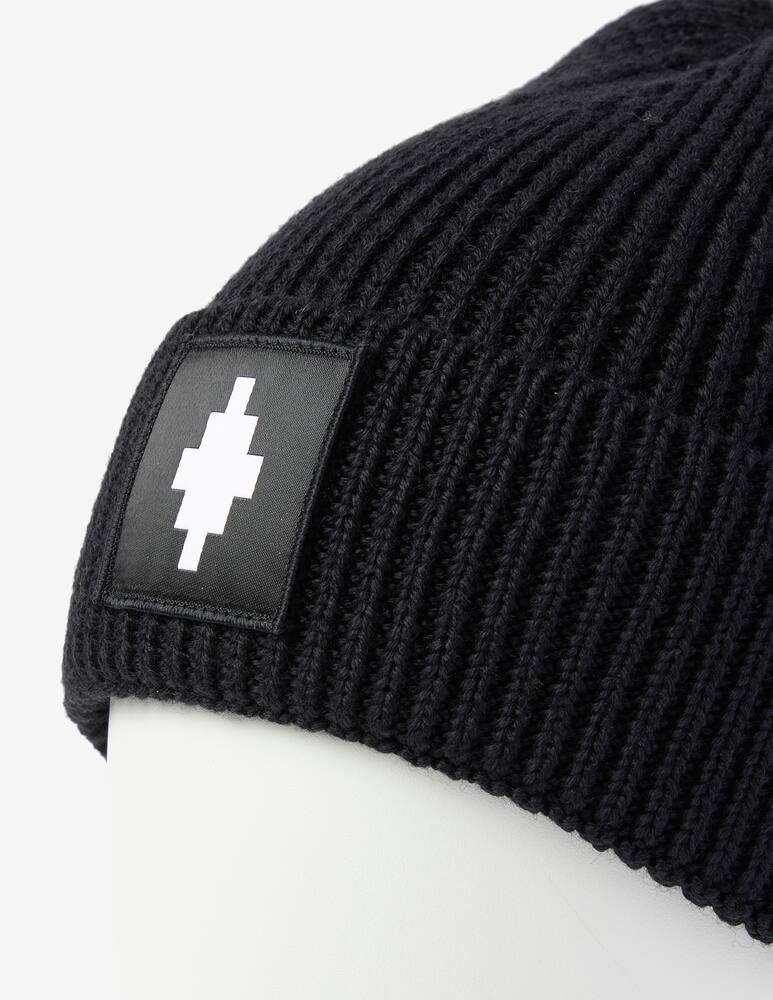 rinascente Marcelo Burlon Cross patch beanie - Black