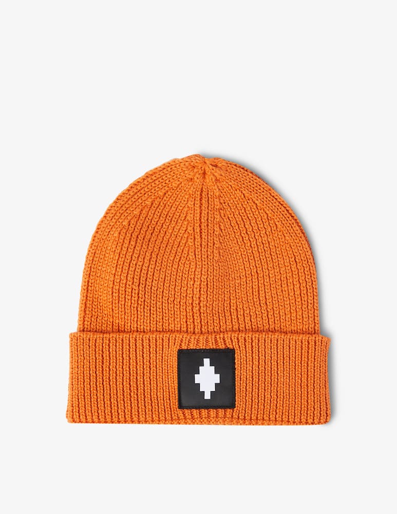 rinascente Marcelo Burlon Cross patch beanie - Brown