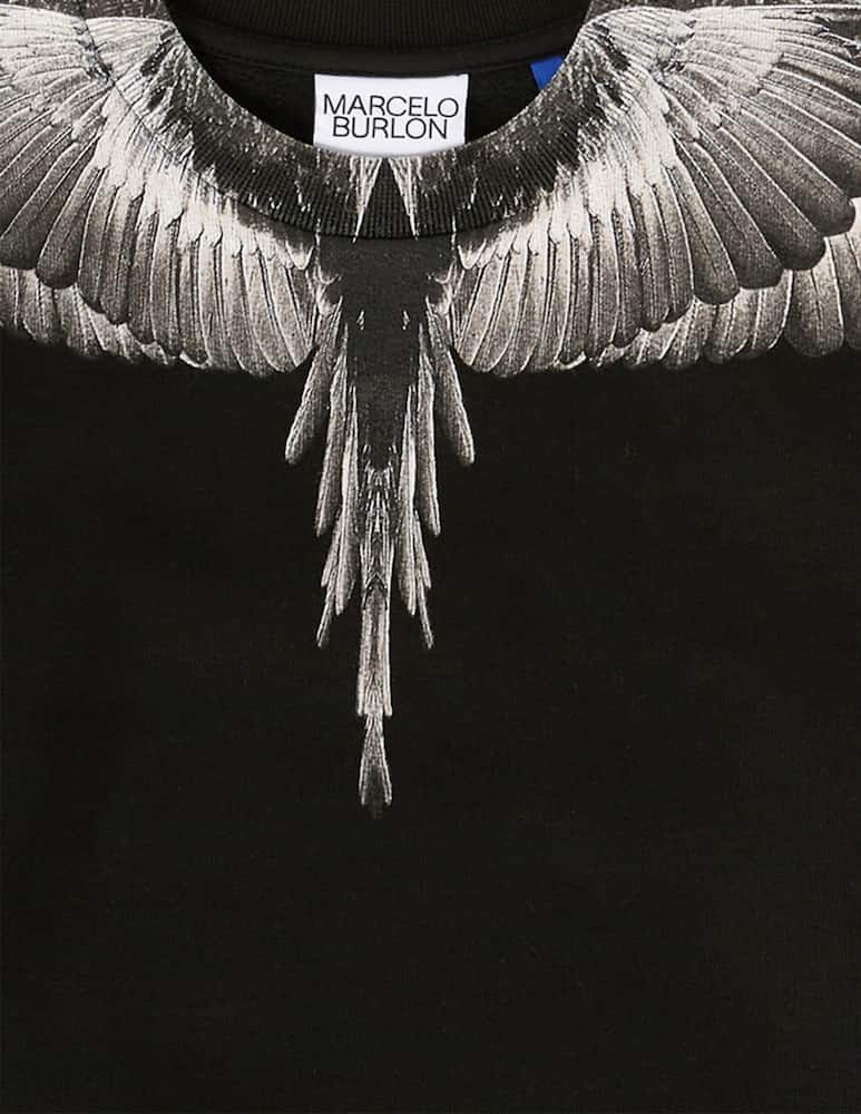 rinascente Marcelo Burlon Felpa girocollo in cotone - Nero