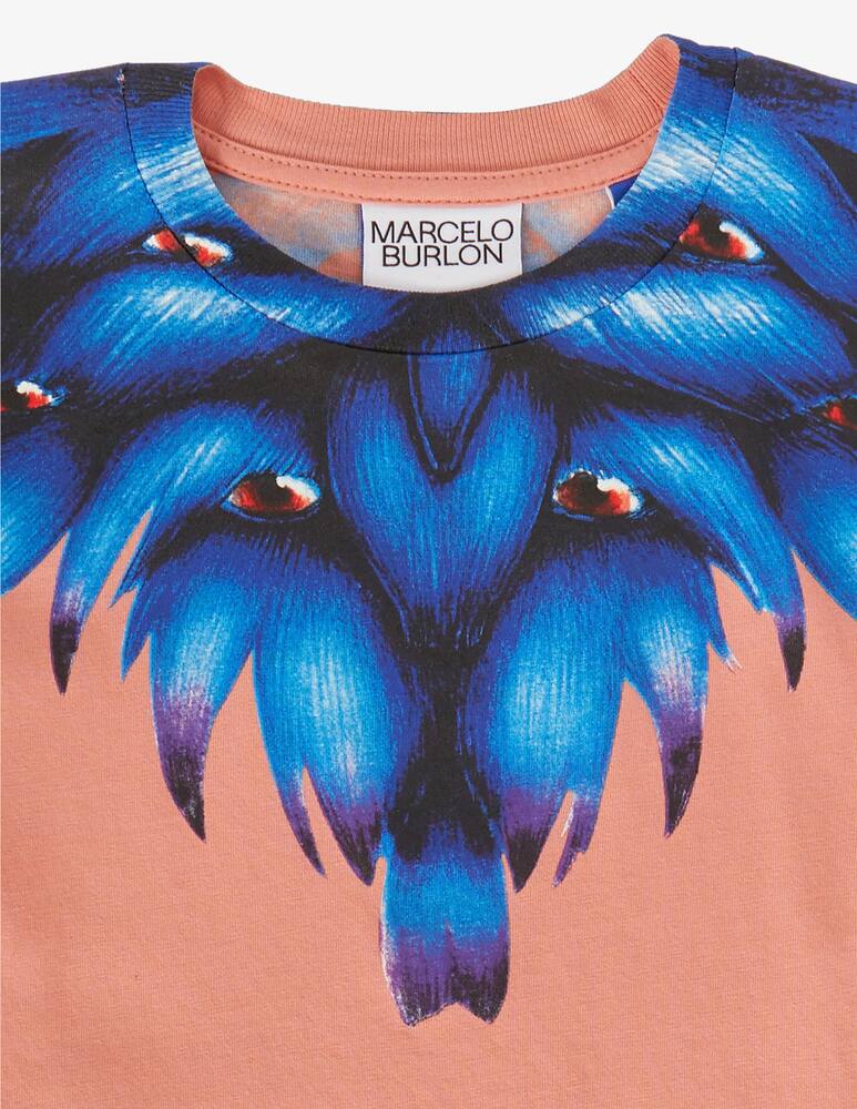 rinascente Marcelo Burlon Blue monster cotton t-shirt - Multi