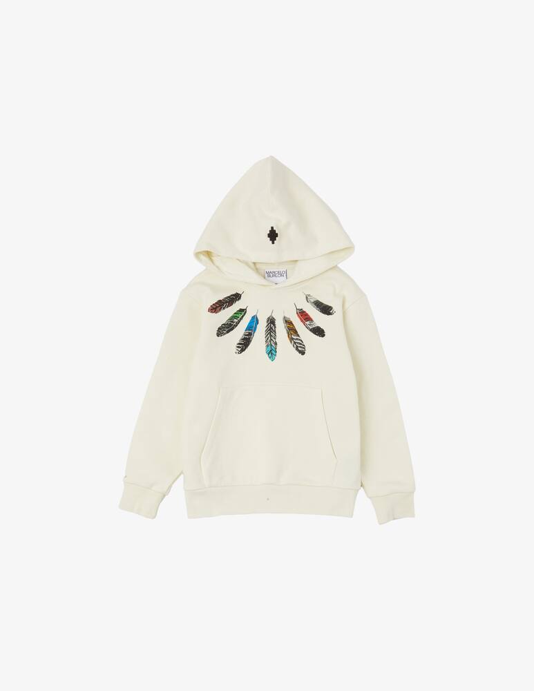 rinascente Marcelo Burlon Felpa collar feathers - Bianco