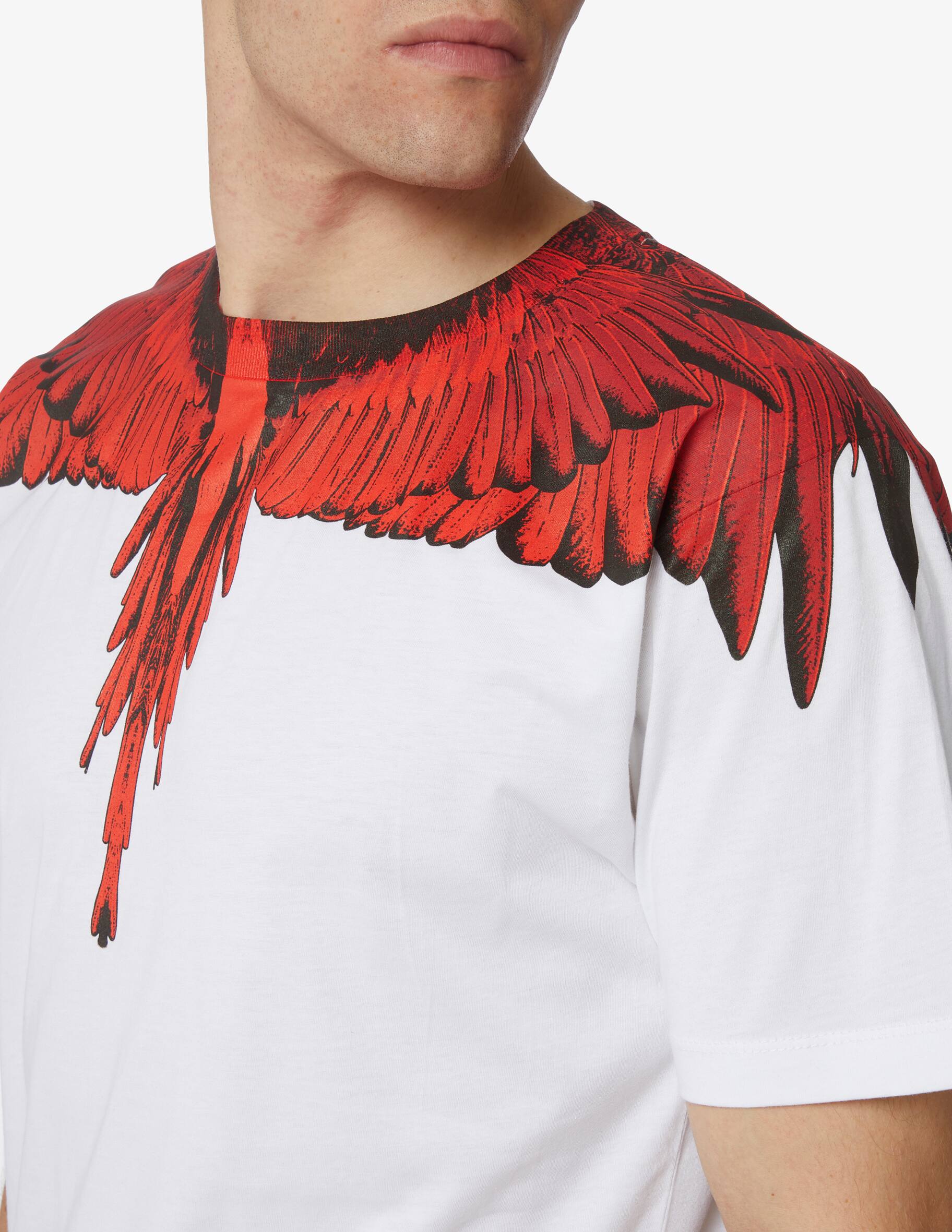 Red Wings Maglietta Marcelo Burlon Rossa Marcelo Burlon County Of