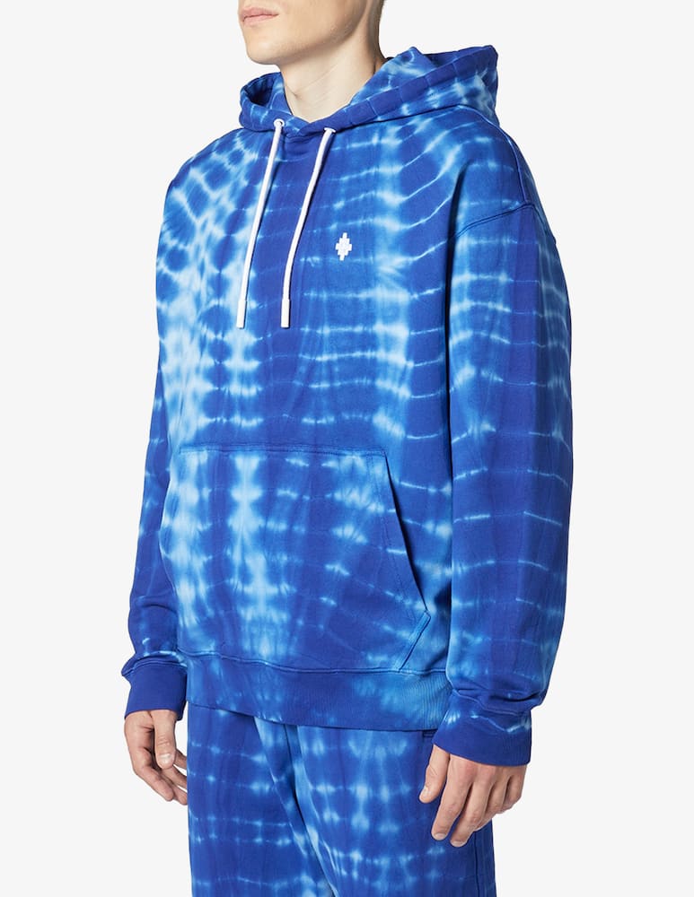 rinascente Marcelo Burlon Felpa con cappuccio soundwaves blue