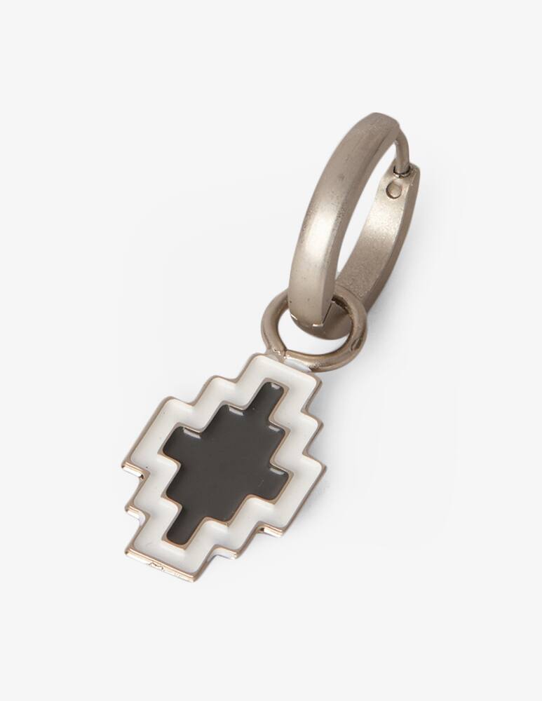 rinascente Marcelo Burlon Cross pendant earrings silver grey