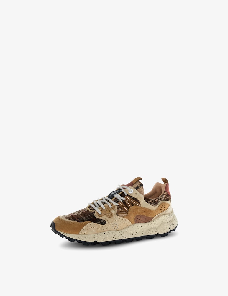 rinascente Flower Mountain Yamano 3 suede check sneakers