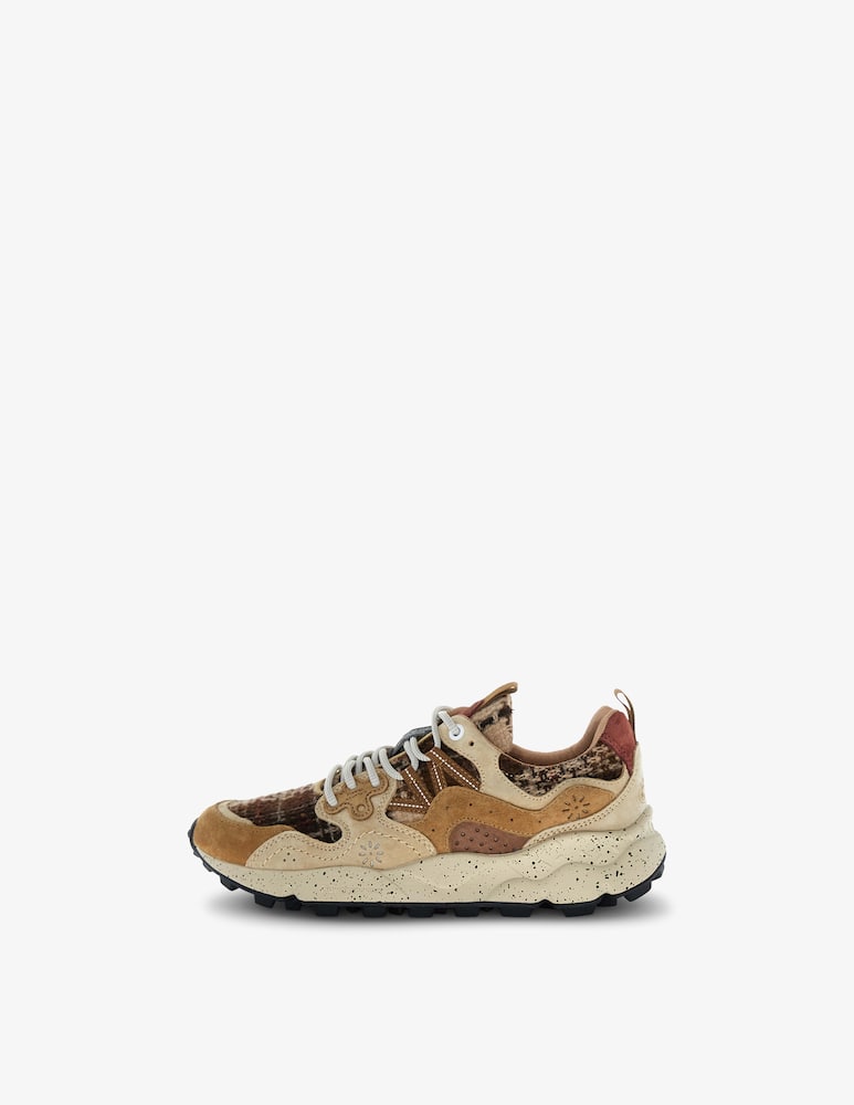 rinascente Flower Mountain Yamano 3 suede check sneakers