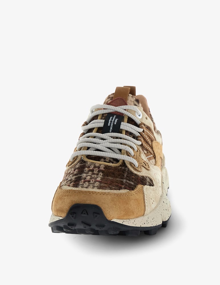 rinascente Flower Mountain Yamano 3 suede check sneakers