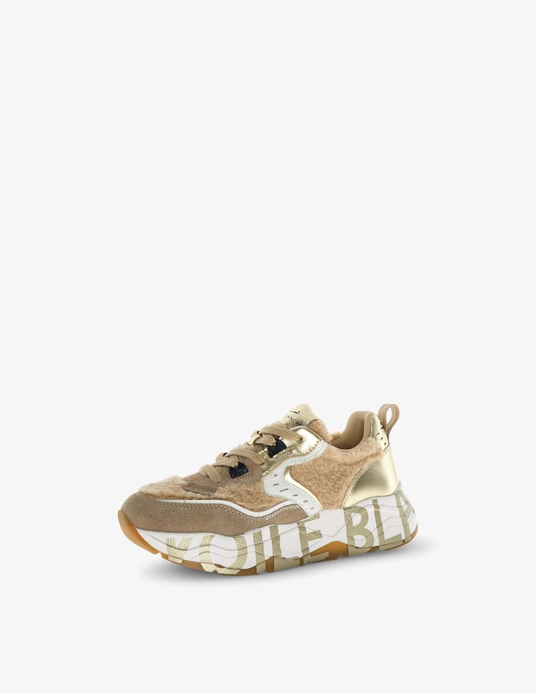 rinascente Voile Blanche Club 105 teddy fur sneakers