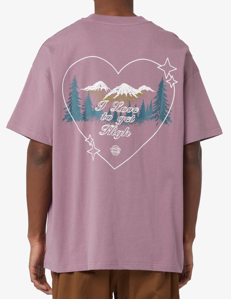 rinascente Funky Mountains high embroidery t-shirt - Pink