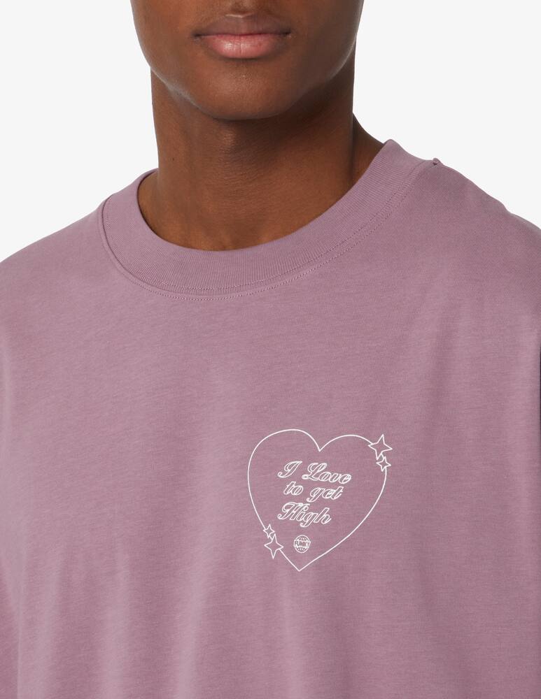 rinascente Funky Mountains high embroidery t-shirt - Pink