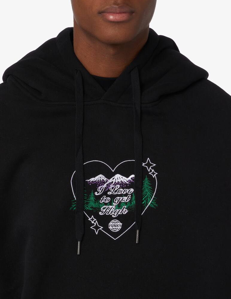 rinascente Funky Felpa con cappuccio mountains high - Nero