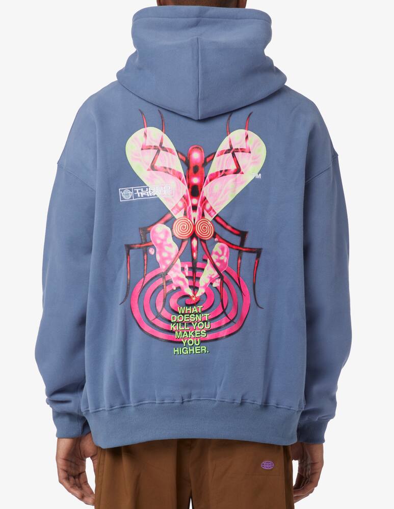 Funky Mosquito print back hoodie - Blue - picture 3 Funky Mosquito print back hoodie - Blue - picture 3