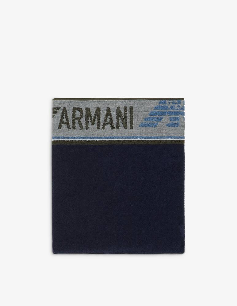 rinascente Emporio Armani Logotape sponge beach towel