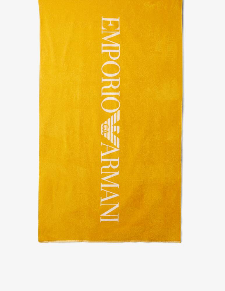 rinascente Emporio Armani Logotape sponge beach towel