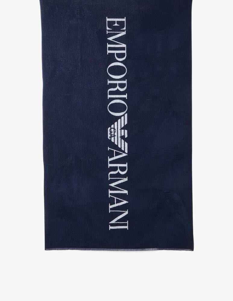 rinascente Emporio Armani Logotape sponge beach towel