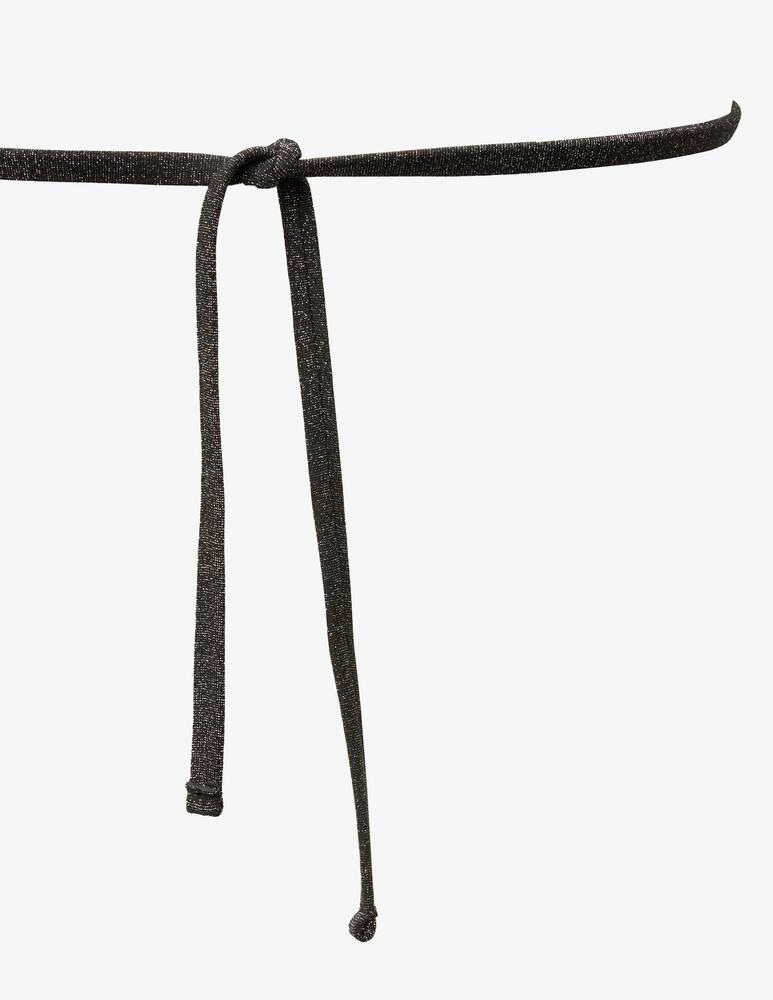 rinascente Emporio Armani Lurex swimsuit with triangle top and Brazilian bottom