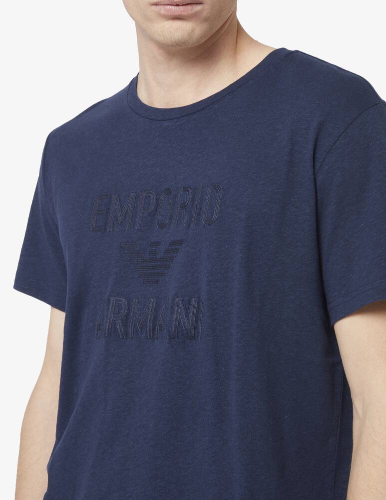 rinascente Emporio Armani T-shirt superfine linen blend