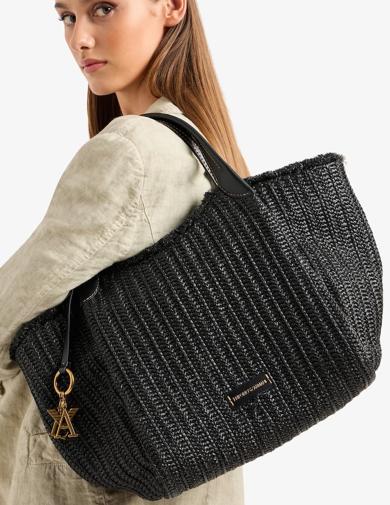 rinascente Emporio Armani Borsa shopper maxi in paglia
