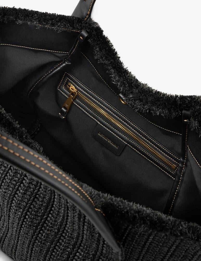 rinascente Emporio Armani Borsa shopper M in paglia