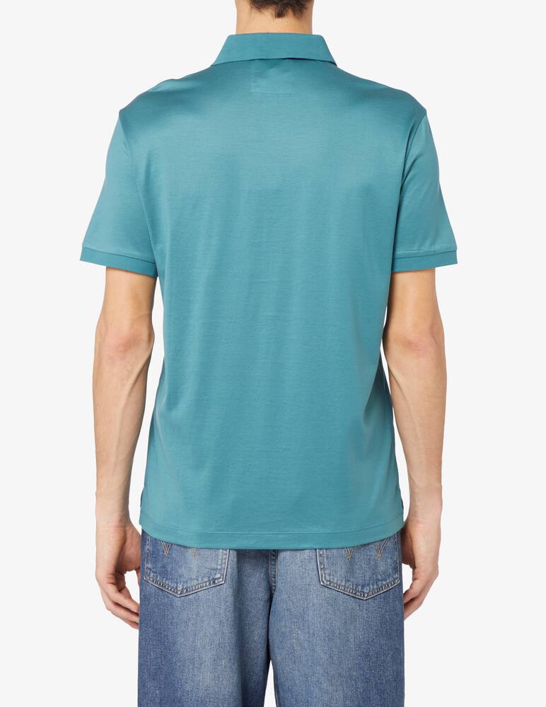 rinascente Emporio Armani Cotton and lyocell polo shirt