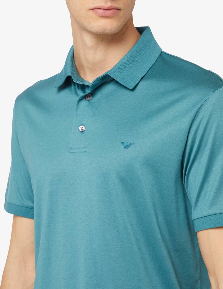 rinascente Emporio Armani Cotton and lyocell polo shirt